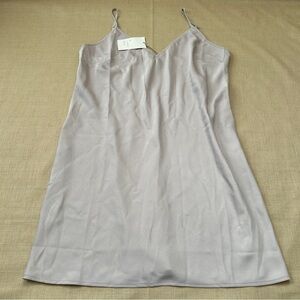 a new day Taupe V Neck Adjustable Strap Slip Short Dress